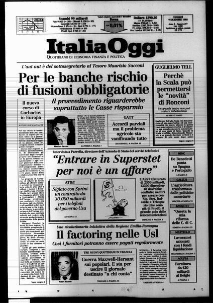 Italia oggi : quotidiano di economia finanza e politica